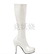 美国 Ellie Shoes 10.25cm全长内侧拉链不及膝高筒靴高跟鞋女靴