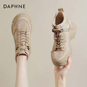 达芙妮Daphne ~马丁靴女款厚底增高机车靴英伦复古高帮沙漠工装靴