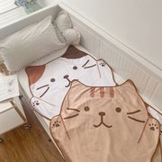 可爱猫咪毛毯被单人空调毯床单珊瑚绒毯子办公室午睡毯沙发盖毯