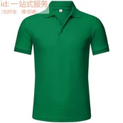 holo纯色经典polo衫，t恤240g32支纱翠绿色短袖印刷图案