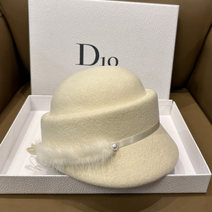 时尚澳洲羊毛马术帽100%羊绒毡帽气质休闲骑士帽甜美逛街鸭舌礼帽