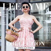 LEEDY＆ME2020纯手工订花订珠两件套披肩礼服连衣裙名媛 高端