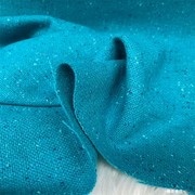小清新天蓝色编织雪花彩点小香风外套加厚粗纺羊毛呢西装手工布料