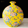 粉彩手绘欧式新中式田园花卉陶瓷花瓶摆件现代玄关博古架陶瓷花器