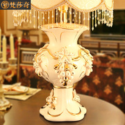欧式台灯奢华婚房陶瓷复古装饰客厅卧室床头柜灯浪漫温馨结婚礼物