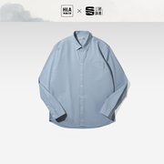 hla海澜之家牛津纺长袖衬衫，2023秋季三国演义，胸前口袋衬衫男