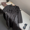 黑色设计感长袖上衣系带镂空吊带裙时尚二件套时尚休闲洋气E$5