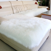 毛绒沙发垫毯北欧简约冬季防滑纯色坐垫仿羊毛皮沙发坐垫加厚