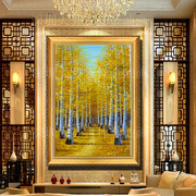 有框手绘欧式多款黄金大道风景油画客厅办公室，会所别墅酒店装饰画