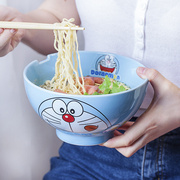 日式创意个性卡通陶瓷碗可爱女生泡面，碗家用大碗汤碗面(汤碗面)碗个人专用
