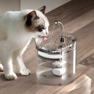 透明猫咪饮水机循环宠物饮水器舔流动不插电猫喝水器流动猫咪用品