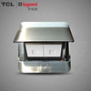 TCL罗格朗液压缓冲式不锈钢电话网络 语音网络地插不含底盒