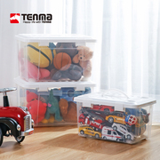 天马手提塑料玩具收纳箱，家用儿童衣服衣物透明整理箱储物盒特大号