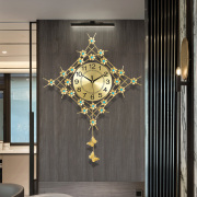 壁挂时钟表客厅家用现代简约时尚蝴蝶款大气挂钟个性创意艺术装饰