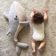 ins风海豚鲸鱼公仔安抚抱枕超柔软家居儿童房拍照装饰毛绒玩具