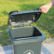 60L塑料分类垃圾桶加厚脚踏式室内办公带盖垃圾桶户外清洁垃圾桶