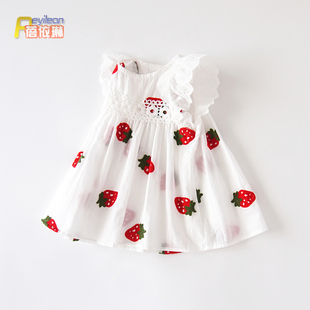 小童女宝宝夏季连衣裙薄款0-1-3岁夏装纯棉公主，裙子婴儿洋气衣服2