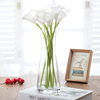 欧式简约束腰玻璃花瓶创意透明插花玻璃餐桌，客厅装饰花干花器摆件
