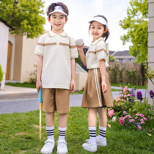 英伦学院风校服套装小学生夏季男女儿童年级班服幼儿园演出服