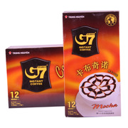 越南进口盒装冲饮216g中原g7咖啡，卡布奇诺速溶咖啡