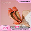 哈森高跟鞋女春季高级感正装女鞋简约方扣纯色单鞋HL237107