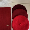 复古法式红色贝雷帽洋气时髦女士，羊毛蓓蕾帽，新年拍照好看的帽子