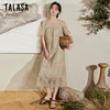 TALASA两件套连衣裙2024年夏蕾丝拼接设计感宽松减龄时尚长裙