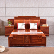 红木家具缅甸花梨木床1.5米中式主卧双人床简约实木结婚床单人床