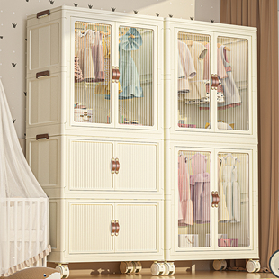 婴儿衣服收纳柜免安装宝宝衣柜，儿童小衣橱，整理塑料家用零食储物柜