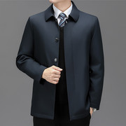 男士羽绒服中年男式冬季加厚保暖中山装商务，休闲高端男装外套