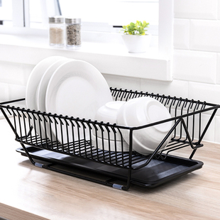 滴水碗碟架晾碗沥水架不锈钢，厨房收纳置物免打孔碗筷，餐具碗盘架子