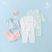 宝宝睡衣套装夏季竹纤维，男童女童薄款长袖长裤婴儿，夏装居家空调服
