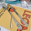 韩国进口smf英式玫瑰花束，304不锈钢勺子筷子实心，扁筷子勺子套装