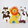 日本趣味动物演唱立体音乐贺卡猫咪摇滚狮子生日礼物庆生卡送男友