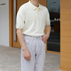 BIGGEZI 韩版修身时尚青年短袖针织衫 英伦气质清新polo衫保罗衫
