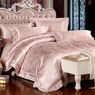 欧式床上用品贡缎四件套被套全棉床单结婚庆床品4件套1.8米2.0米