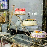 欧式婚庆蛋糕架多层婚礼，甜品台摆件蛋糕，架铁艺自行车三层蛋糕架