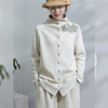 柒白春装女2024年设计感薄款风衣，宽松大码空气棉气质短外套