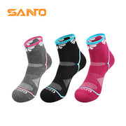 SANTO/山拓女款徒步袜透气中筒运动袜户外吸湿排汗防臭速干登山袜