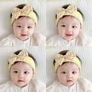 婴儿护囟门发带韩版洋气蝴蝶结，女宝宝发饰新生儿超弹棉质头饰头箍