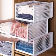 衣柜收纳分层衣橱隔板柜子分层架衣服整理架子筐抽屉式收纳箱