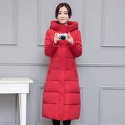 羽绒棉服女2022冬季韩版棉衣中长款过膝加厚时尚女装棉袄外套