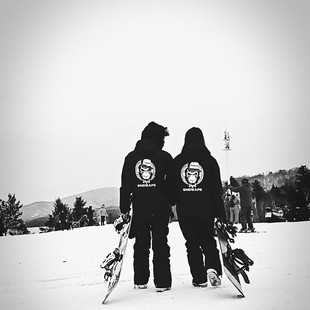 S号连体双板衣单板黑色套装男女保暖防水加棉冬季加厚滑雪服