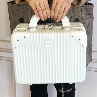 韩版小清新ABS+PC化妆箱14寸手提箱公主结婚箱女小行李箱旅行箱子