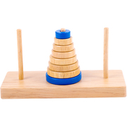 木马智慧 创意木制积木拼插拼接装儿童益智早教叠塔玩具 汉诺塔