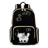 布偶猫涂鸦手绘帆布包双肩男女背包小学生初中高中书包休闲旅行包