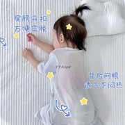 婴儿短袖睡袋纯棉薄款夏季宝宝睡裙幼儿防踢被儿童护肚睡衣空调服