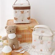 韩国ins儿童便当包大容量妈咪包婴儿食品保温包手提野餐包饭盒袋