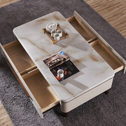 北欧大理石茶几电视柜餐桌组合现代简约实木整套装15米家具精致