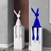 网红卡通雕塑坐姿大兔子摆件客厅样板间工艺装饰品高级感现代轻奢